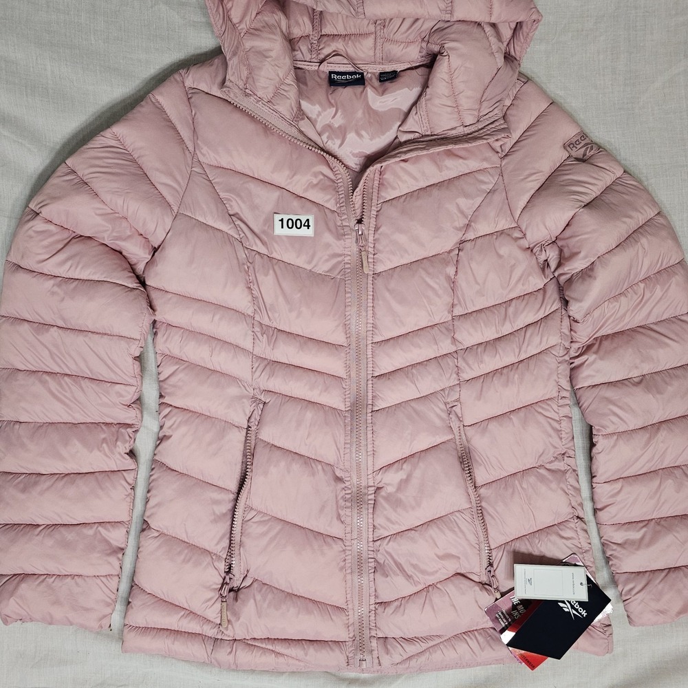 NEW W/tags Reebok RN#127805 Hooded Puffer Jacket Dusty Mauve Pink Women's M - Picture 12 of 14